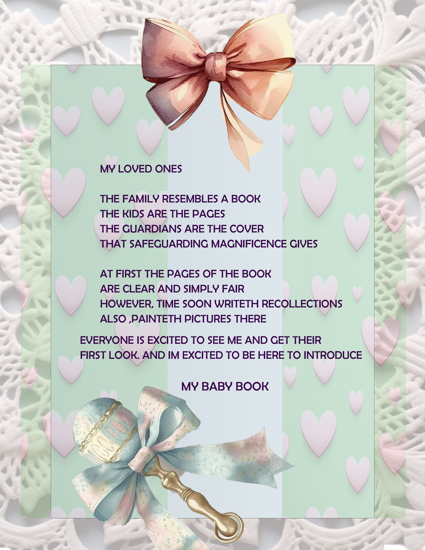 PRECIOUS TIMES- YOUR BABY BOOK